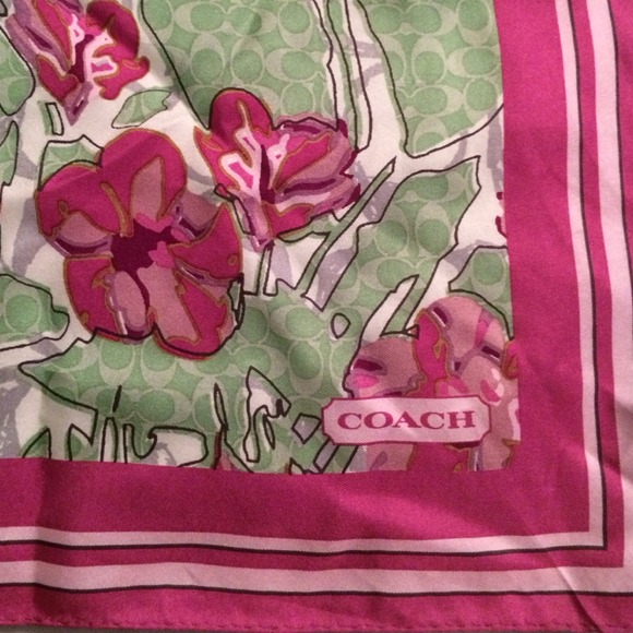 💯real silk Coach scarf