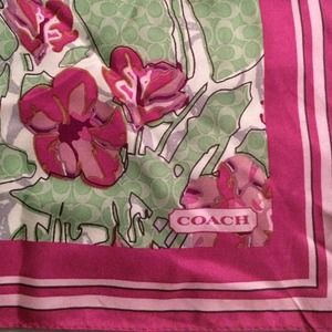 💯real silk Coach scarf