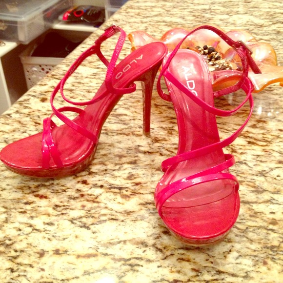 ALDO Red Strappy Heels