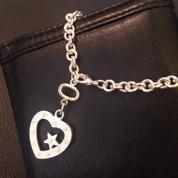 Heart Crystal Sterling Silver bracelet. - Picture 3 of 3