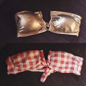 •BUNDLE• 2 Bandeau Bathing Suit Tops