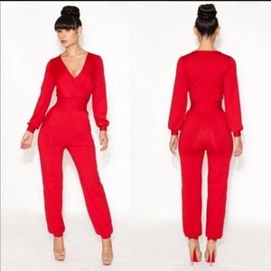 Red jumpsuit