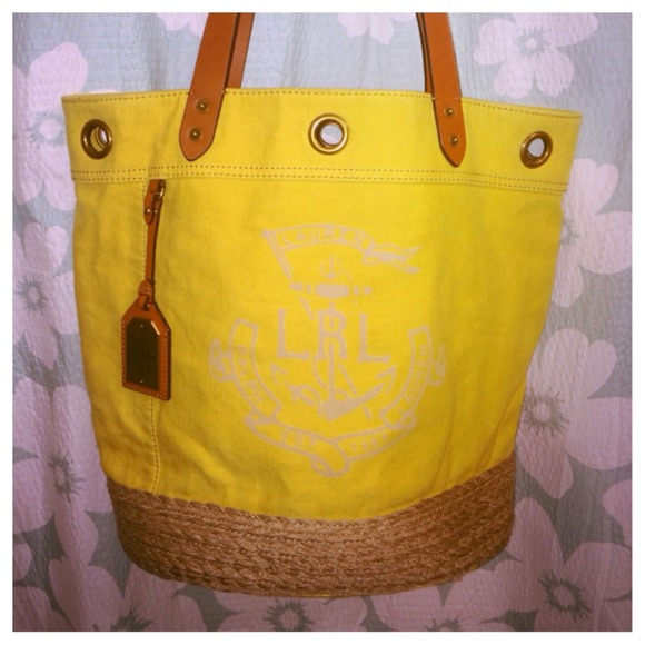 Price Drop! Ralph Lauren Canvas & Leather Bag