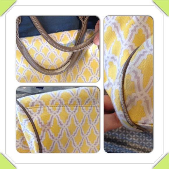 Deux Lux Bags - Deux Lux yellow print bag Deux Lux Bags - Deux Lux yellow print bag