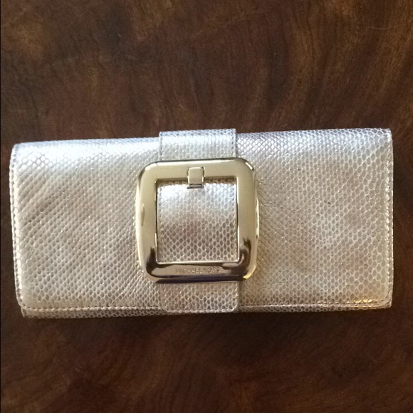 SOLD Michael Kors Gold Metallic Clutch