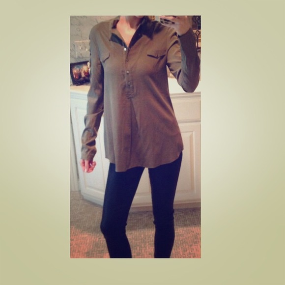 Nicole Miller Military Style Button Down