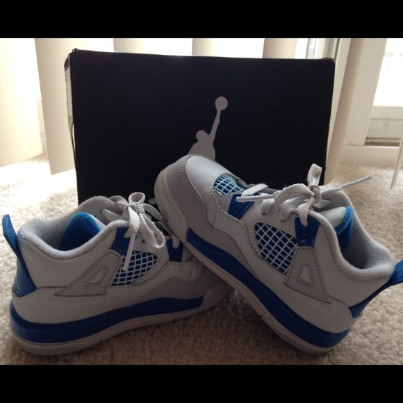 JORDAN 4 RETRO (TD) BLUE/WHITE/GREY