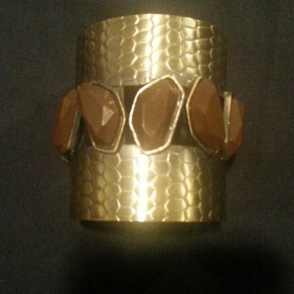(SOLD)Large stone cuff bracelet