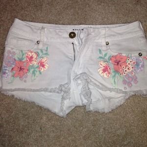 Pacsun white tropical shorts