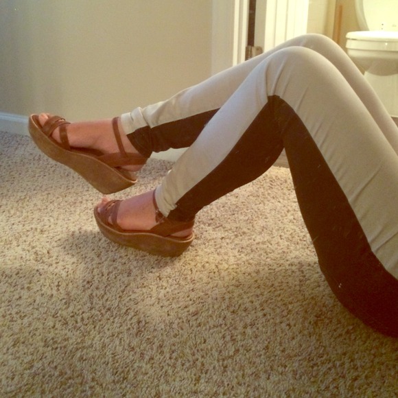 Camper Shoes - Camper Brown Suede and Leather Strappy Wedges