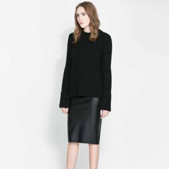 Zara Sweaters - ZARA Black Sweater with side slits