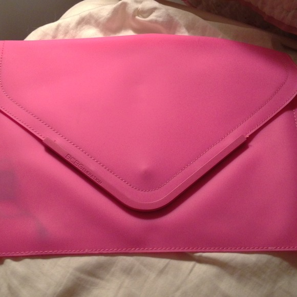 BCBGeneration Large Pink Envelope Jelly Clutch - Picture 3 of 4