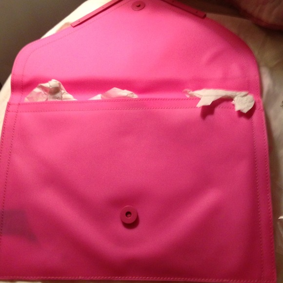 BCBGeneration Large Pink Envelope Jelly Clutch - Picture 4 of 4