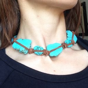 Synthetic turquoise choker