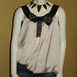 PINKY Tan & Brown Blouse *Very Chic