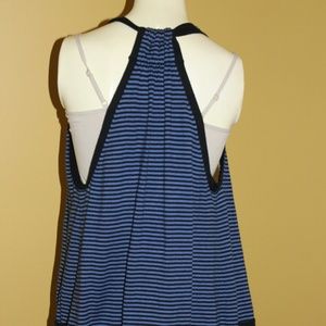 BANANA REPUBLIC Blue & Black Striped Vest