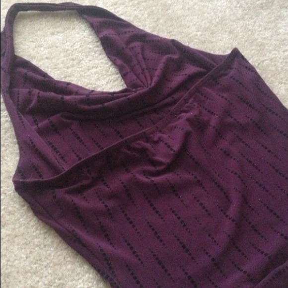 Purple Dressy Halter Top - Picture 3 of 4