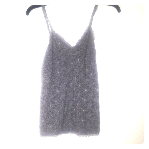 ~Sold in Bundle~ NWOT grey lace tank top
