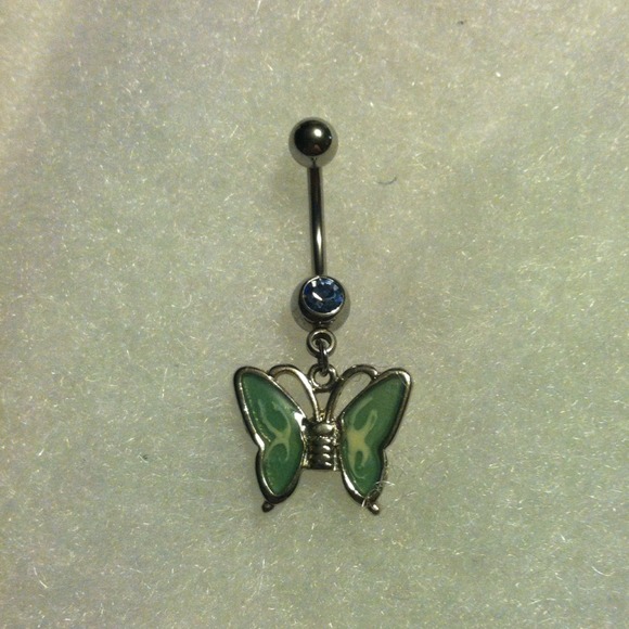 Butterfly belly button ring - Picture 2 of 2