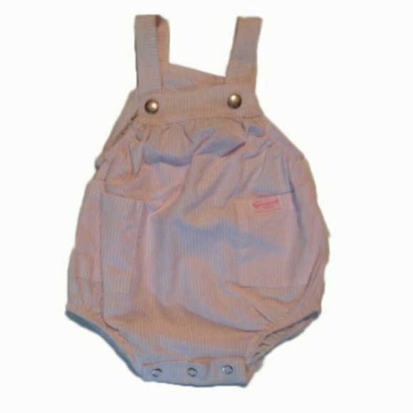 Guess Romper Baby Girl Pink and White Stripe