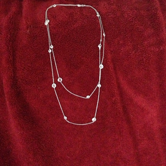 Long silver  Nadri necklace!