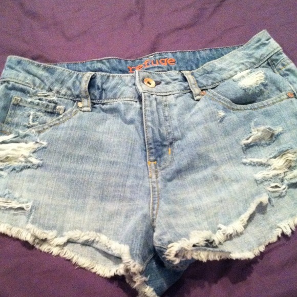 High rise jean shorts