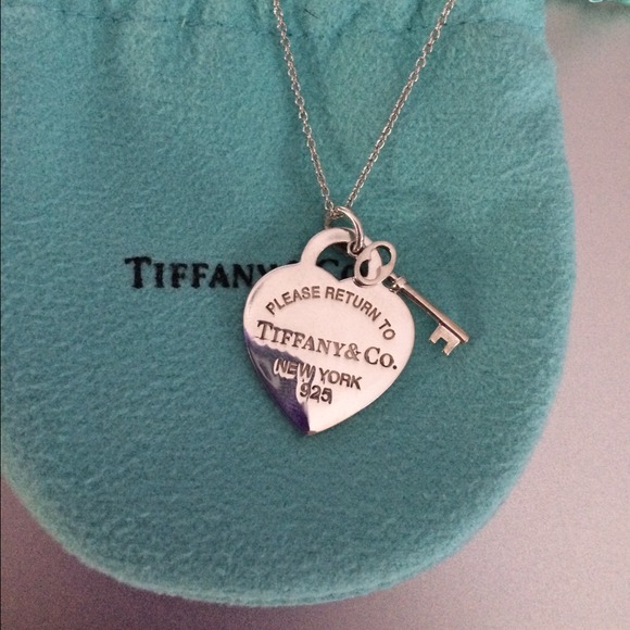 Tiffany Co. heart tag with key pendant