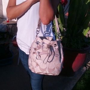 Coach poppy tan and gold