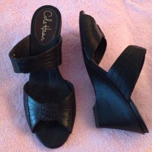 Cole Haan wedge sandals.  Worn once!