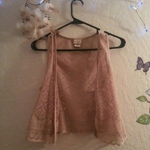 Crotchet lace hipster vest