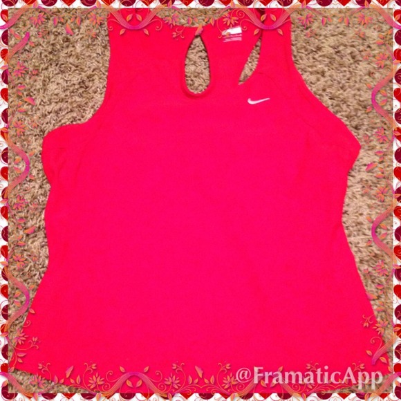Red Nike work out top