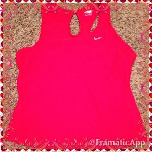 Red Nike work out top