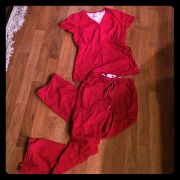 Xs Koi Scrub Set Red