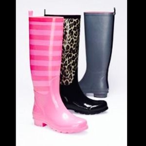 Pink Striped Victoria Secret Rain Boots