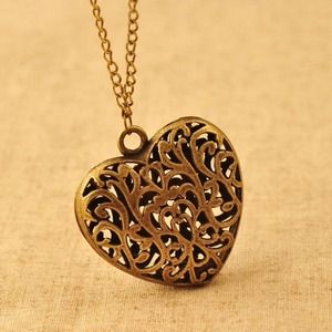 Vintage Hollowed Bronze Heart. *New with Tags*