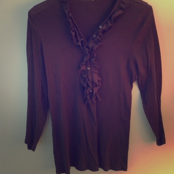 J. Crew Grey 3/4 Sleeve Henley
