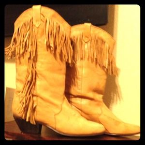 Vintage Fringed Cowgirl Boots