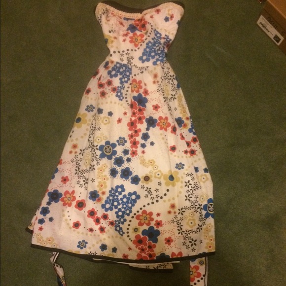 Tubed floral dress