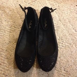 MIA Sequin Flats with ankle strap