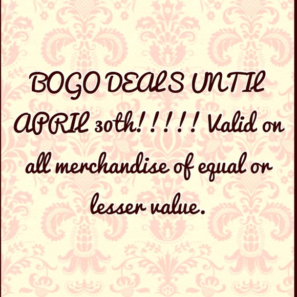 Buy one get one 50% off on ALL MERCHANDISE!!!!!!