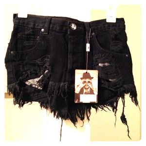 One Teaspoon Junkyard Mini Skirt Black