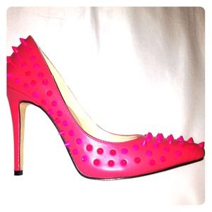 Bright Pink heels with spikes