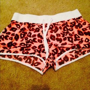 Pink cheetah print shorts