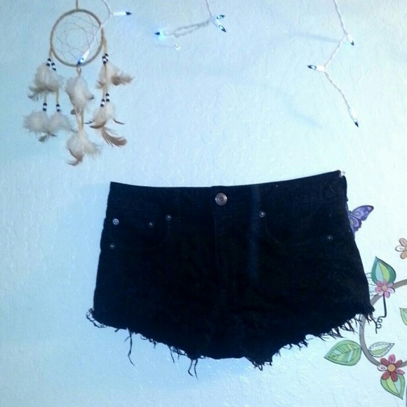 Black high waisted shorts