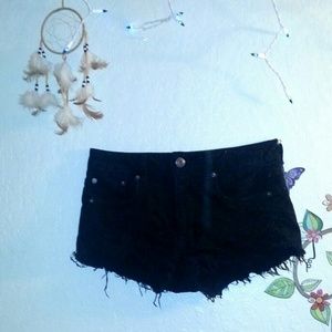 Black high waisted shorts