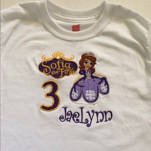 Custom embroidered birthday shirt