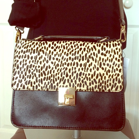 Banana Republic Handbags - Super cute horsehair/leather animal print bag