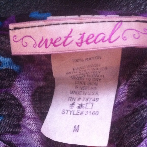 Wet seal tunic top dress purple leopard - Picture 3 of 3