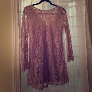 Mauve lace dress