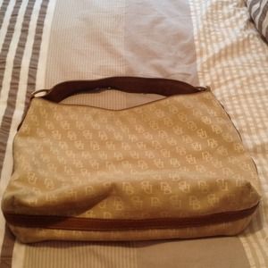 Dooney&Bourke Tan and Creme Hobo